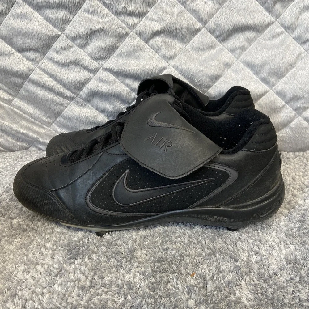 Nike Air Football Cleats Mens Size 13 Shoes Black 311816-001 Baseball